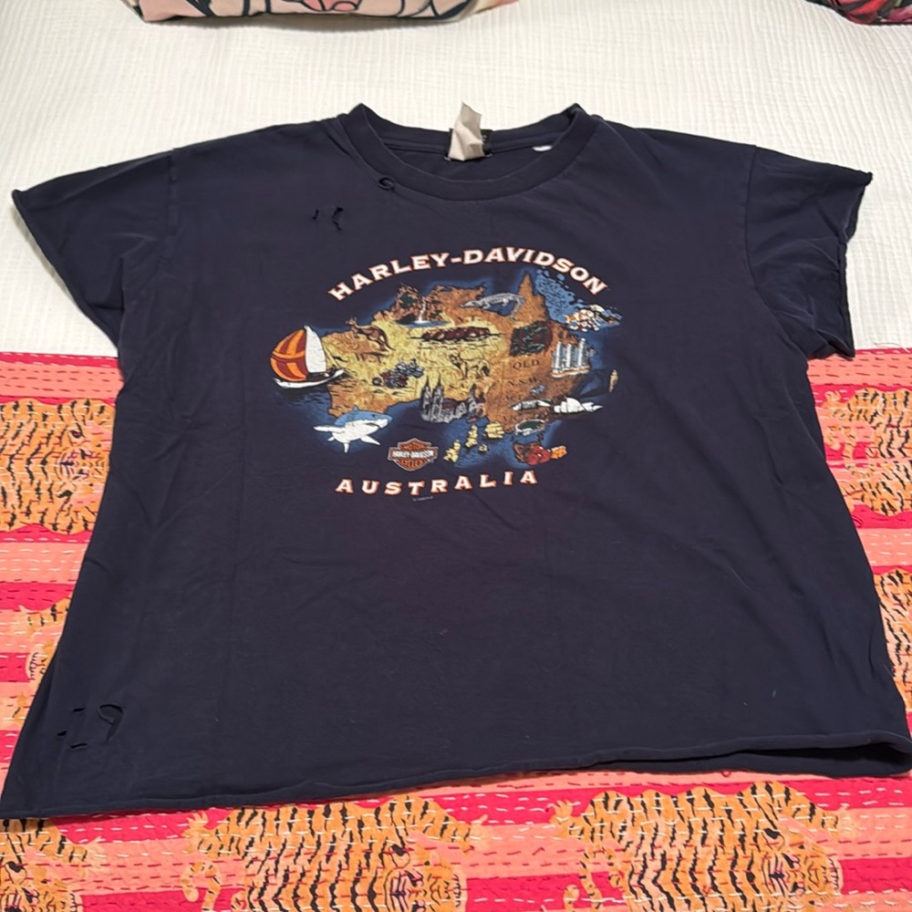 Harley Davidson Distressed T-Shirt Black